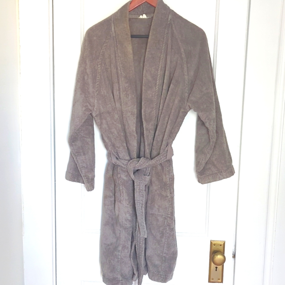 Men's Terry Robe Size S/M in Gray